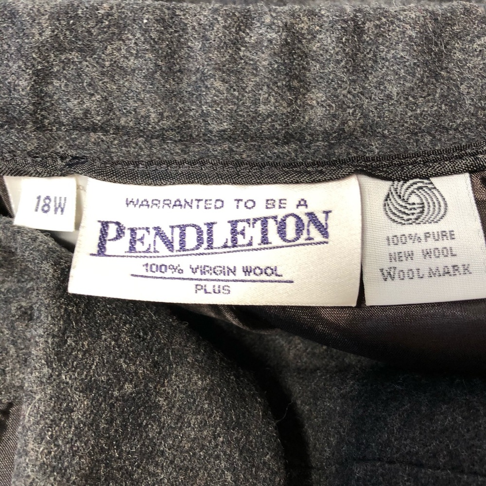 Pendleton Plus Size Virgin Wool Charcoal Gray Suit - image 8